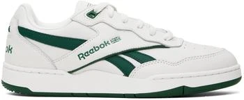 Reebok | White & Green Bb 4000 Ii Basketball Sneakers 独家减免邮费