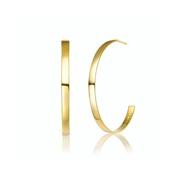 商品Rachel Glauber | 14K Gold Plated Open Hoop Earrings,商家Macy's,价格¥438图片