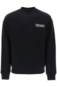Zegna | Zegna crew-neck sweatshirt with flocked logo 6.5折