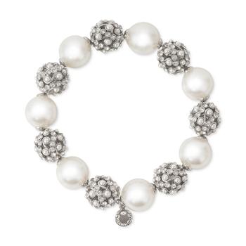 商品Charter Club | Silver-Tone Pavé & Imitation Pearl Fireball Stretch Bracelet, Created for Macy's,商家Macy's,价格¥263图片
