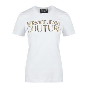 Versace | VERSACE JEANS 女白色短袖T恤 72HAHG01-CJ02G-G03商品图片,满$100享9.5折, 满折