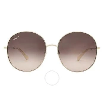 Salvatore Ferragamo | Brown Gradient Round Ladies Sunglasses SF299S 703 60 1.8折
