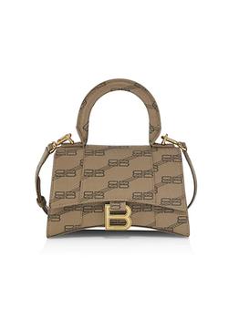 巴黎世家沙漏包怎么选, Balenciaga | XS Hourglass BB Monogram Coated Canvas Top Handle Bag商品图片 