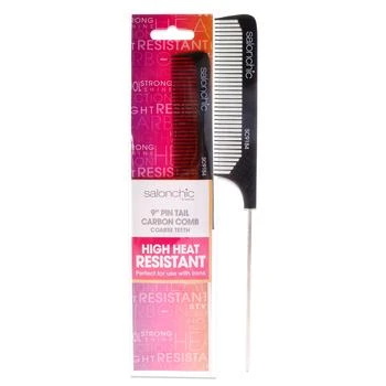 SalonChic | Pin Tail Carbon Comb High Heat Resistant 9 - Coarse Teeth by SalonChic for Unisex - 1 Pc Comb,商家Premium Outlets,价格¥88