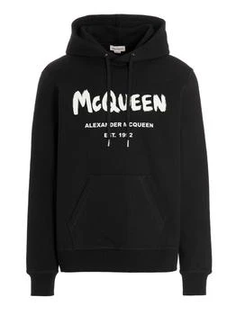 Alexander McQueen | Alexander McQueen Logo Printed Drawstring Hoodie 5.4折起