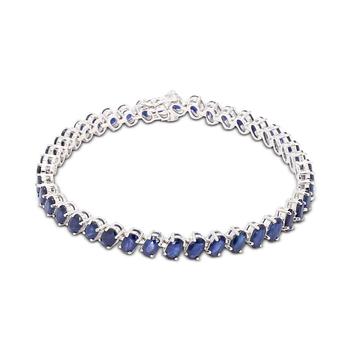 商品Sapphire Tennis Bracelet (12-5/8 ct. t.w.) in Sterling Silver (Also in Tanzanite, Emerald & Ruby),商家Macy's,价格¥6855图片