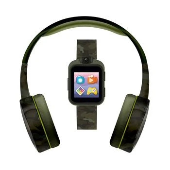 Playzoom | Kid's Green Camouflage Print Tpu Strap Smart Watch with Headphones Set 41mm,商家Macy's,价格¥674