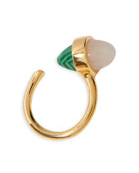 商品Maje | Bistone Mixed Gemstone Open Ring in Gold Tone,商家Bloomingdale's,价格¥678图片