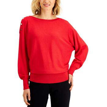 商品JM Collection | Dolman Button-Trim Sweater, Created for Macy's,商家Macy's,价格¥178图片