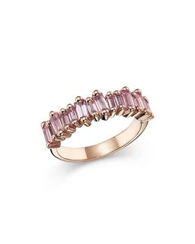 Suzanne Kalan | 18K Rose Gold Pink Sapphire Baguette Band,商家Bloomingdale's,价格¥17075