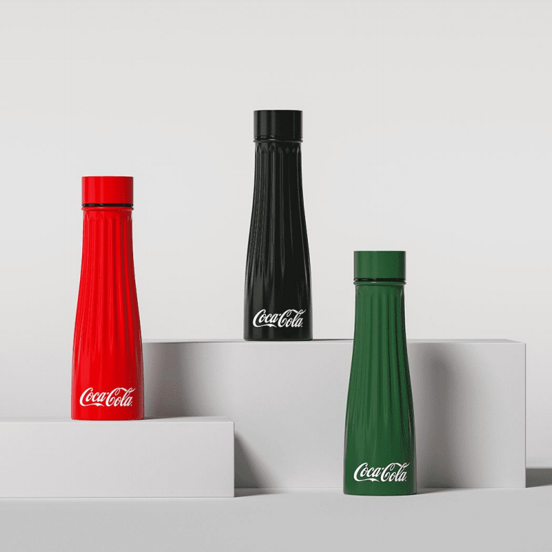 商品日本GERM格沵 可口可乐联名款口乐智能 保温杯 330ML（红/绿色）图片