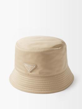 美国prada帽子, Prada | Triangle logo-plaque Re-nylon bucket hat商品图片 