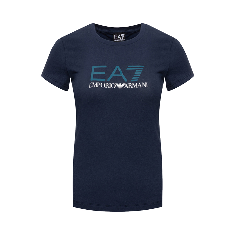 推荐EMPORIO ARMANI 女士海军蓝色棉质短袖T恤 8NTT63-TJ12Z-0555商品
