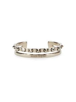 Alexander McQueen | ALEXANDER MCQUEEN STUDDED OPEN BRACELET,商家Baltini,价格¥2654