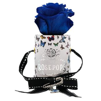 商品Rosepops | Pop-Up Butterfly Box with Single Blueberry Real Rose,商家Macy's,价格¥319图片