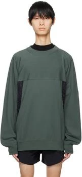 Y-3 | Green Relaxed-Fit Sweatshirt 3.9折, 独家减免邮费