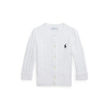 Ralph Lauren | Baby Girls Mini-Cable Cotton Cardigan Sweater,商家Macy's,价格¥291