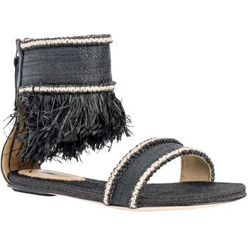 推荐Max Studio Jargon Women's Straw Fringe Gladiator Sandal商品