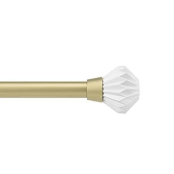 Umbra | Umbra Pleat Modern 1-inch Curtain Rod, Includes 2 Matching Finials,商家Premium Outlets,价格¥548