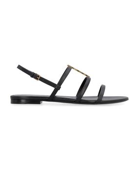 圣罗兰鞋, Yves Saint Laurent | Cassandra Leather Flat Sandals商品图片 