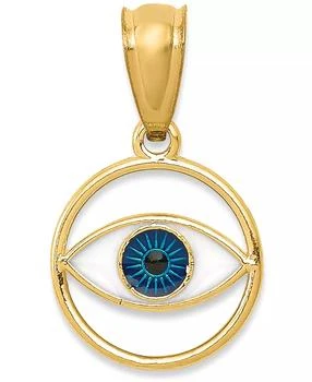 Macy's | Evil Eye Charm Pendant in 14k Gold and Enamel,商家Macy's,价格¥617