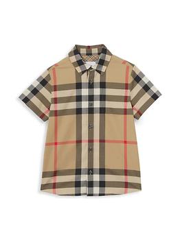 Burberry | Little Boy's & Boy's Owen Oversized Vintage-Check Short-Sleeve Shirt商品图片,