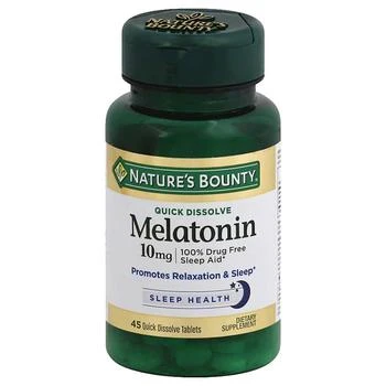 Nature's Bounty | Quick Dissolve Melatonin 10mg Tablets,商家Walgreens,价格¥134