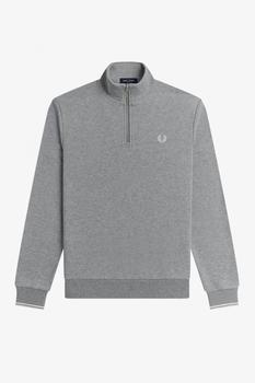 Fred Perry | Fred Perry M3574 Half Zip Sweatshirt - Steel Marl商品图片,