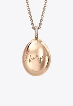 Fabergé | Essence I Love You Egg Pendant Necklace in 18-karat Rose Gold,商家Thahab,价格¥37022