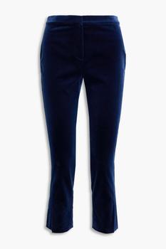 Theory | Cotton-blend velvet slim-leg pants商品图片,4折