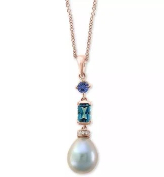 Effy | EFFY® Multi-Gemstone & Diamond Accent 18" Pendant Necklace in 14k Rose Gold,商家Macy's,价格¥3082