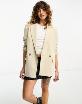 Bershka | Bershka oversized blazer in sand商品图片,独家减免邮费