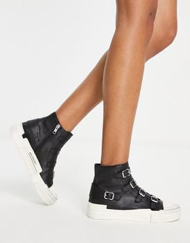 Ash buckle high top  trainer in black and off white product img