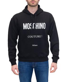 推荐Moschino Logo-Printed Straight Hem Drawstring Hoodie商品