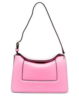 推荐micro Penelope Pink Shoulder Bag With Logo Print In Leather Woman Wandler商品