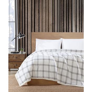 Eddie Bauer是什么牌子, Eddie Bauer | Kettle Falls Ultra Soft Plush Fleece Reversible Twin Blanket商品图片 