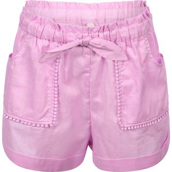 推荐Pom pom detailing cotton shorts in pink商品