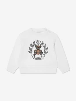 Burberry | Baby Boys Crest Bear Sweatshirt in White 额外8折, 额外八折