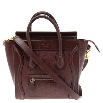 celine nano, [二手商品] Celine | Celine Burgundy Leather Nano Luggage Tote商品图片 6.2折, 满1件减$100, 满减