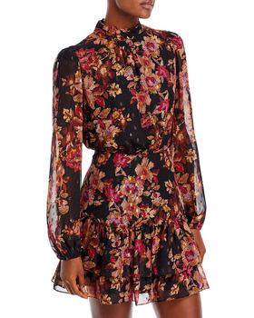 AQUA | Mock Neck Tiered Mini Dress - 100% Exclusive商品图片,7.5折×额外7.5折, 额外七五折