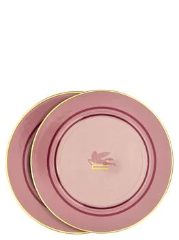 Etro Home | Logo Placeholder 2-Plate Set Plates Pink,商家Wanan Luxury,价格¥2571