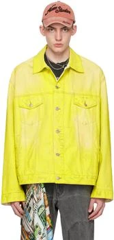 Acne Studios | Yellow Oversized Denim Jacket,商家Ssense US,价格¥4771