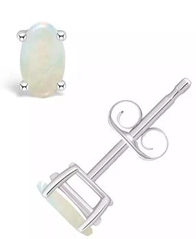 Macy's | Opal (1/3 ct.t.w) Stud Earrings in 14K White Gold or 14K Yellow Gold,商家Macy's,价格¥1178