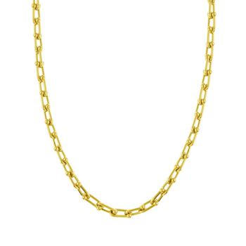 商品Oblong Link 18" Chain Necklace in Gold Plate图片