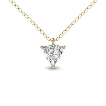 SSELECTS | Lab Grown 1 Carat Trillion Shaped Solitaire Diamond Pendant In 14k Yellow Gold,商家Premium Outlets,价格¥11045