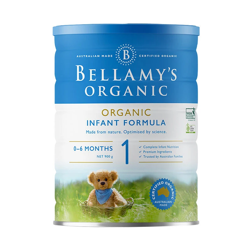 Bellamy's | Bellamys Organic贝拉米1段（0-6个月）有机婴儿奶粉900g/罐 新旧版本随机发（保税仓发货）（预售3个工作日内发货）,商家Xunan,价格¥235