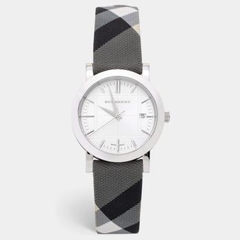 [二手商品] Burberry | Burberry Silver Stainless Steel Heritage Nova Check BU1378 Women's Wristwatch 38 mm商品图片,8.5折