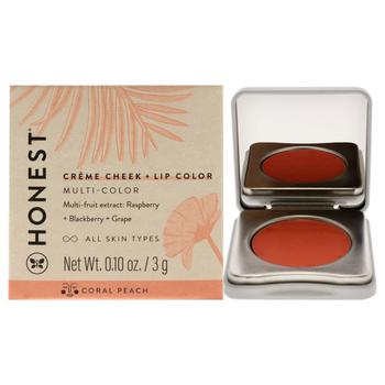 Honest | Creme Cheek Blush Plus Lip Color - Coral Peach by Honest for Women - 0.10 oz Makeup商品图片,