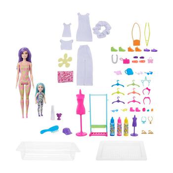 商品Barbie | Color Reveal Gift Set, Tie-Dye Fashion Maker with 2 Dolls,商家Macy's,价格¥301图片