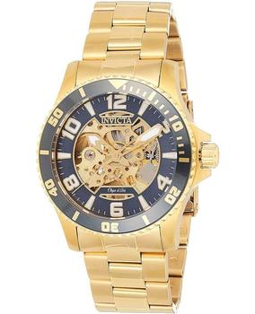 Invicta Object D Art Automatic Grey Skeleton Dial Gold Plated Steel Men's Watch 22604 product img